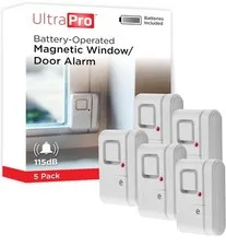 Ultrapro Personal Security Window and Door Alarm, 5 Pack, Wireless Chime | DIY P