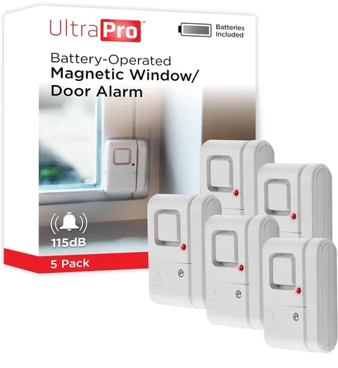 Ultrapro Personal Security Window and Door Alarm, 5 Pack, Wireless Chime | DIY P