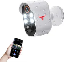 1080P Wireless Security Camera Outdoor, Battery Powered, AI Human Detection, Col