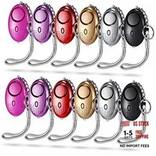 12-Piece Personal Alarm Set, Emergency LED Light Keychain Alarms in 6 Colors