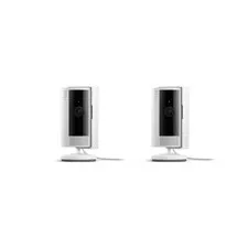 Ring 1080p Indoor Cam (2nd Gen) Security Camera 2pk - White: Motion Alerts