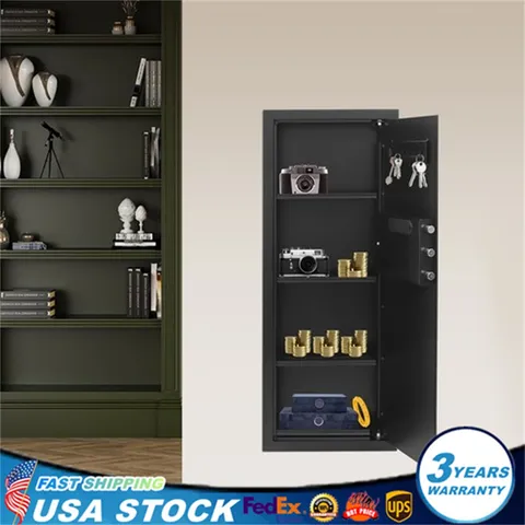 39" Hidden Lock Wall Safe Wall Hidden Safe Security Box Passward+Handle/Key