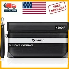 11 Pocket Fireproof Money Bag with Reflective Strips - Travel Essential