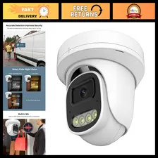 4MP PoE IP Dome Camera with Audio, Waterproof, Night Vision, Motion Detection, 2