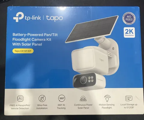 TP-Link - Tapo Wireless Floodlight Pan-Tilt Security Camera, 360° Viewing, 2K...