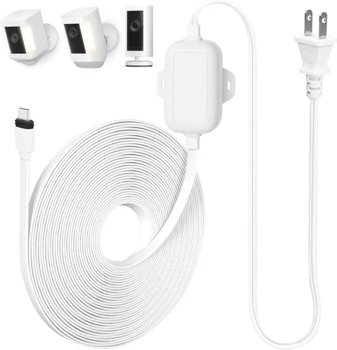 Outdoor Power Adapter Compatible with Spotlight Cam Plus/Pro (Battery), 25Ft/7.5