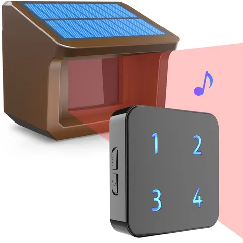 Driveway Alarm System HTZSAFE 1/2Mile Solar Driveway Alarm System Up to 70FT ...