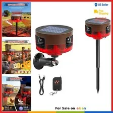Solar Outdoor Motion Sensor Alarm 130dB 13 Sounds 360 Detection Remote Control