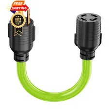 CircleRiver 4 Prong to 3 Generator Transfer L5-30P/ L14-30R, green