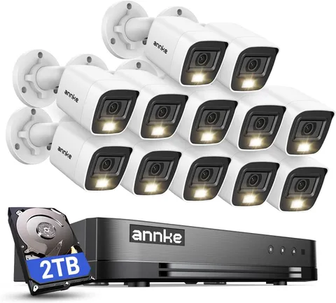 16 Channel Security Camera System HD-TVI 1080P Lite Video DVR and 12Pcs 2MP Outd