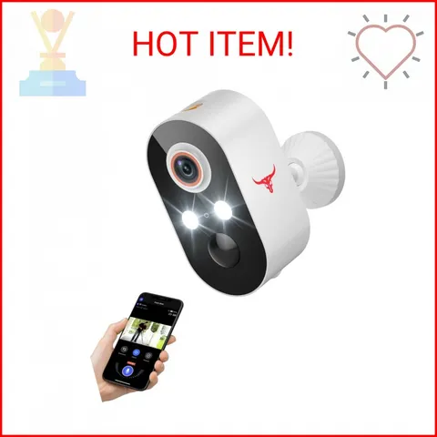 NodeBlaz 1080P Wireless Security Camera Outdoor, Battery Powered, AI Human Detec