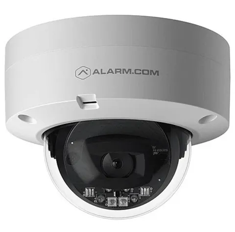 Alarm.com ADC-VC827P Wired Dome IP/Network Security Camera, White