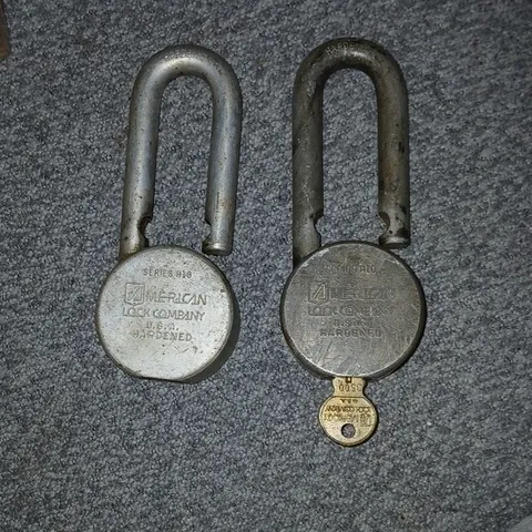 American Lock Company Series 1100 Hardened Keyed Padlocks, Silver, 2 Pack, 1 Key