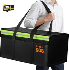 Large Fireproof Document Bag for Home Safe Storage, 24 X 12 X 12In, Black