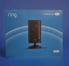 Ring Outdoor Cam Pro Black  Retinal 4K Security Camera - New (Plug -in)