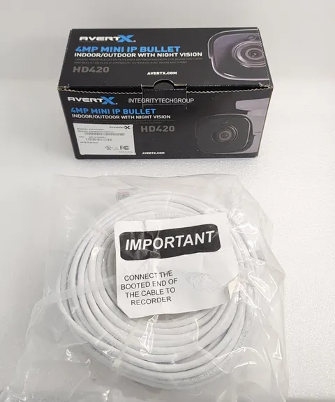 Avertx 4MP Mini IP Bullet In/Outdoor Night Vision Camera AVX-HD420IR HD420, NEW