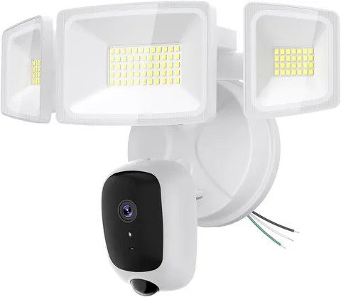 6500LM Floodlight Camera Hardwired, 2K HD Security Camera Outdoor with Motion-Ac