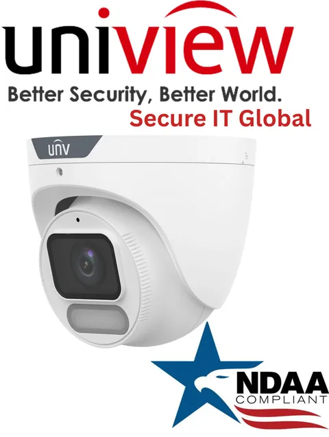 UNV 4MP HD Audio IP67 NDAA PoE Uniview Turret Network IP Security Camera 2.8 mm