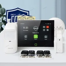 HOMSECUR Wireless WIFI 4G 2G LCD Home House 7" Alarm System+Pet-Immune/Friendly