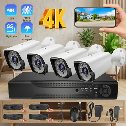 4CH H.265+ 5MP Lite DVR 1080P Outdoor Home Security CCTV Camera System Kit US