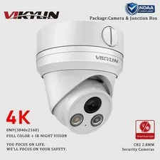 VIKYLIN 4K 8MP Dual Light IP Camera with Waterproof Junction box Smart Light NDA