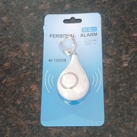 130dB Panic Personal Alarm Keyring, White ABS, MSA-780, 67x33mm