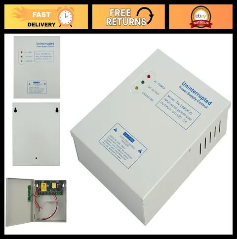 Electric Lock Power Supply Controller for Door Access System, 12V DC 5A, 110V-24