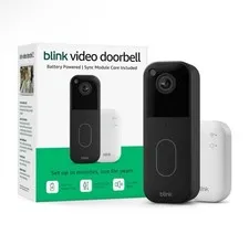 Blink Video Doorbel with Sync Module Core, Battery, Head-to-Toe HD View - Black!