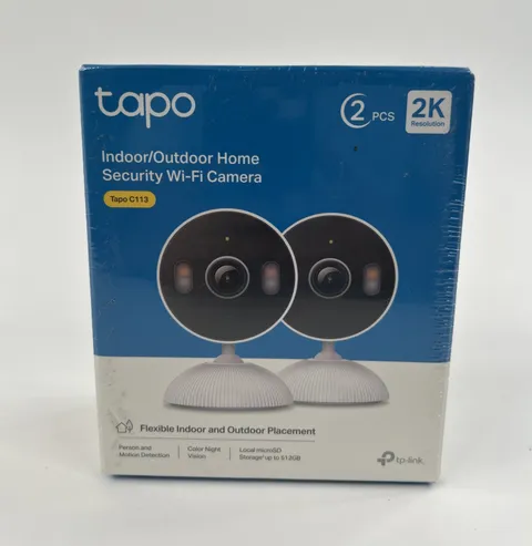 Tapo 2K 3MP Indoor/Outdoor Security Camera - Free Person/Motion/Baby Cry