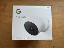 Google Nest Cam Indoor/Outdoor Battery Camera - GAO1317-US - Snow - NEW
