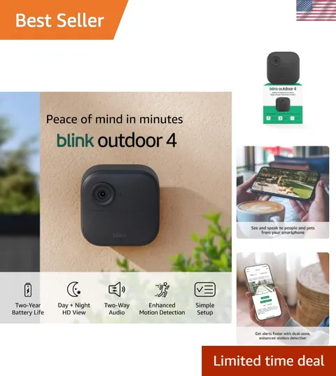 Outdoor 4 – Wireless smart security camera, two- battery life, two-way talk. ...