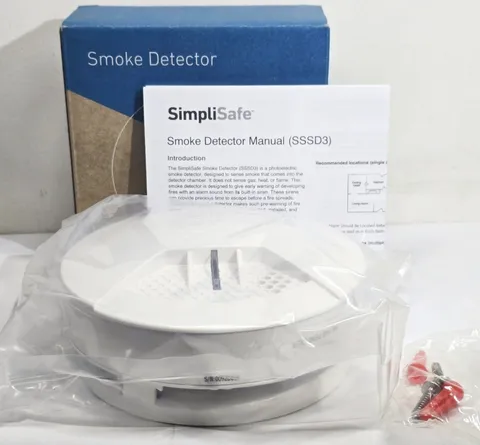 SimpliSafe SSSD3 Smoke Detector NEW! Unused Not Activated In Box w/ Instructions