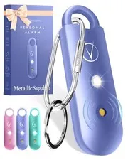 Personal Alarm for Self Defense with Low Battery Notice, Strobe Light & Extra...