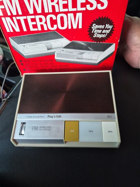 Vintage Realistic Plug N Talk FM Wireless Intercom Turns On