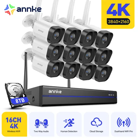 ANNKE 4K 16CH NVR 8MP Wireless Security Camera System Two Way Audio AI Detection