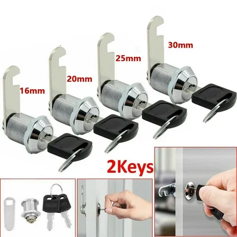 Cam Lock For Door Locker Cabinet Mailbox Drawer Cupboard 16/20/25/30mm