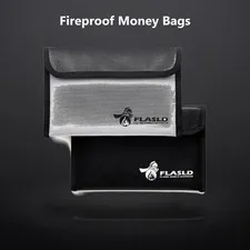 Fireproof Money Bags, Fireproof Wallet Pouch, Small Safe Bag for Cash, Valuab...
