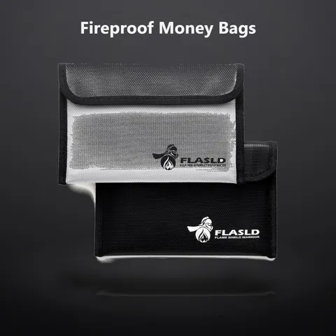 Fireproof Money Bags, Fireproof Wallet Pouch, Small Safe Bag for Cash, Valuab...