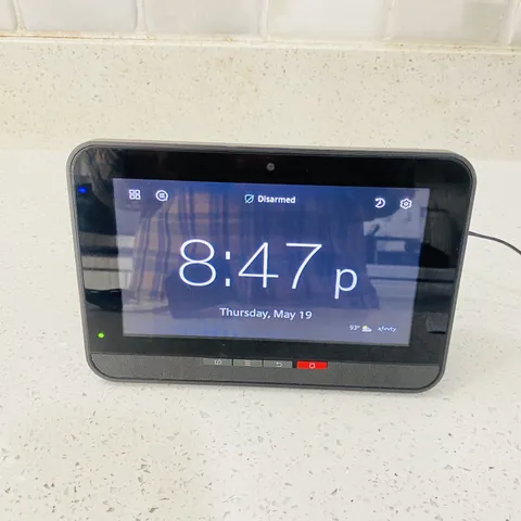 Xfinity Home Touchscreen Controller Model TCA203COM, Battery And Adapter