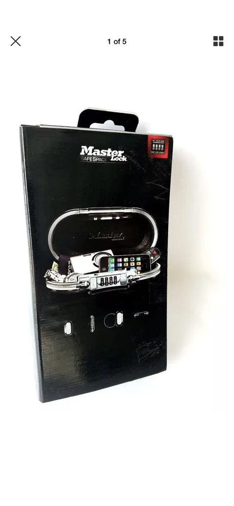 Personal Safe Set Your Own Combination Portable Space Master Lock Gunmetal Grey