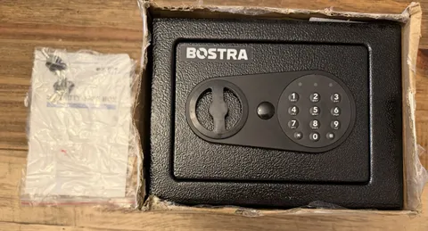 Bostra 0.23 Cu Ft Digital Safe Box with Sensor Light & Fireproof Bag