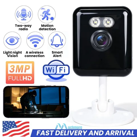Indoor Wifi Cam 2K HD Smart Security Camera Color Night Vision Pet/Baby Monitor