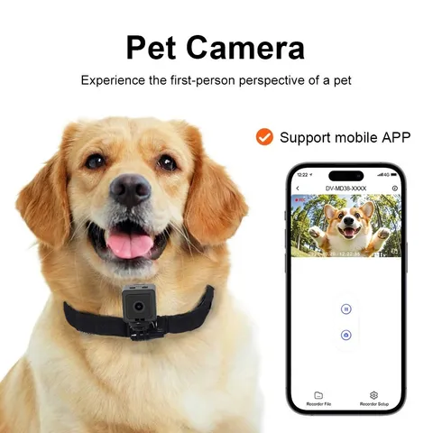  Magnetic Pocket Pet Camera Sports DV Intelligent Wearable Dog Walking Recorder 