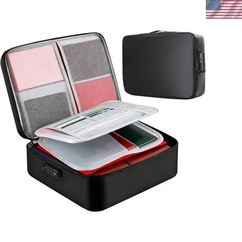 Compact Fireproof Document & Laptop Bag - Lightweight, Lockable Storage Solution
