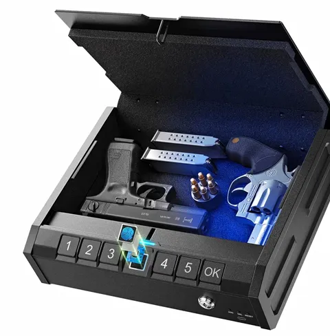 ONNAIS HX-009 Biometric Fingerprint Safe w/ Keypad USB Override Key Black
