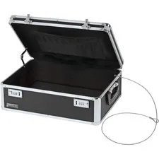 Vaultz Black Locking Storage Chest with Combination Locks for Dorms