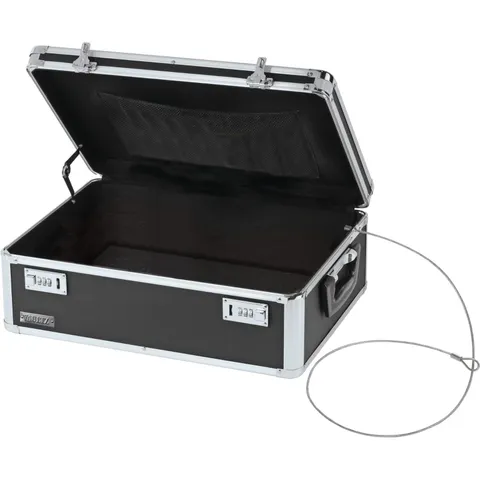 Vaultz Black Locking Storage Chest with Combination Locks for Dorms