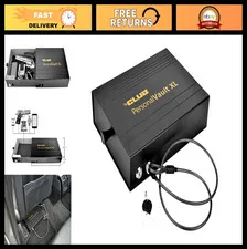 Personal XL Vault Security Lock Box, Heavy-Duty Safe for Valuables, Keyed Lock