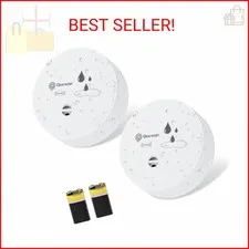 Geevon 2 Pack Water Leak Detectors, 100dB Water Sensor Alarms Flood Detector for