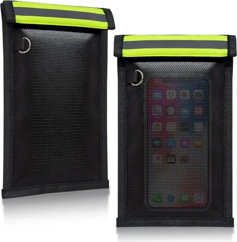 2 Pack Military Grade Faraday Bags for Phones & Car Keys, Anti-Tracking